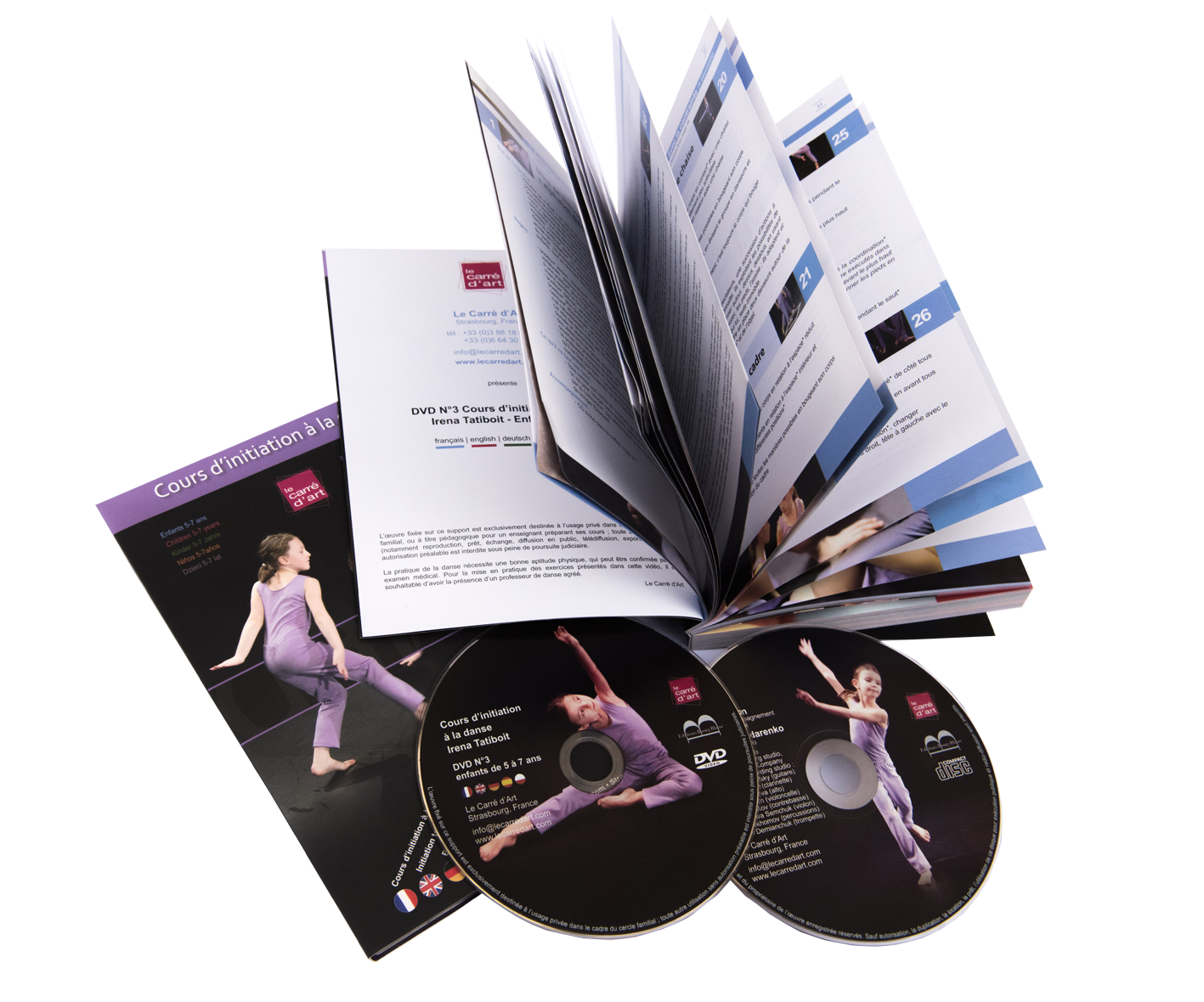 Coffret "DVD cours de danse contemporaine Irena Tatiboit, jeunes 10 - 14 ans"